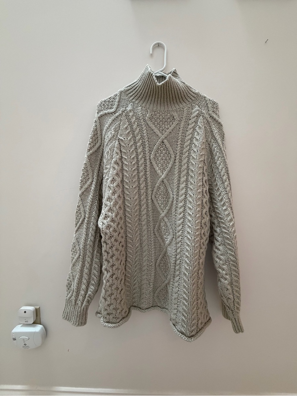 FOG Essentials Cream Cable Knit Turtleneck Sweater